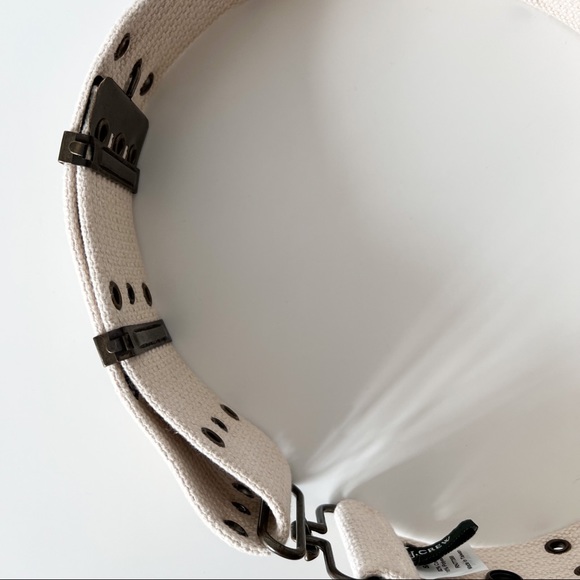 NEW J.Crew Belt - Wide Woven Fabric & Brass Rivets - Picture 6 of 10